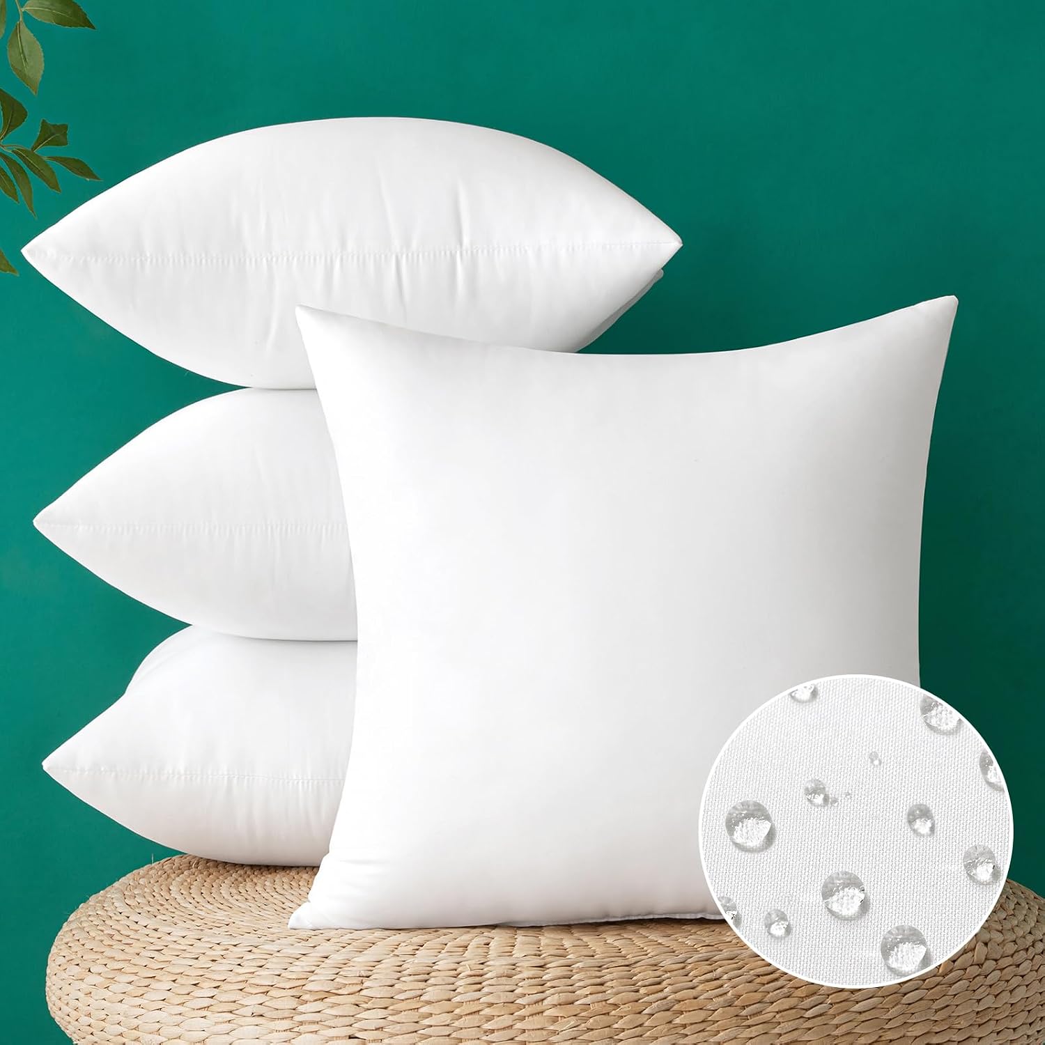 Pillow Insert 18X18 - MIULEE 18x18 Zoll Outdoor-Kissenfüllungen, 4er-Pack Wasserdichte