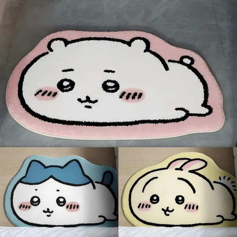 Home Textile - Chiikawa Cartoon-Teppich, Anime Hachiware Usagi, Plüsch-Bodenmatte,
