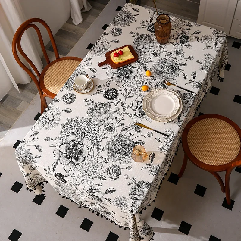 Home Textiles Sale - Tischdecke mit Blumenmuster, heiß begehrt, Leinen