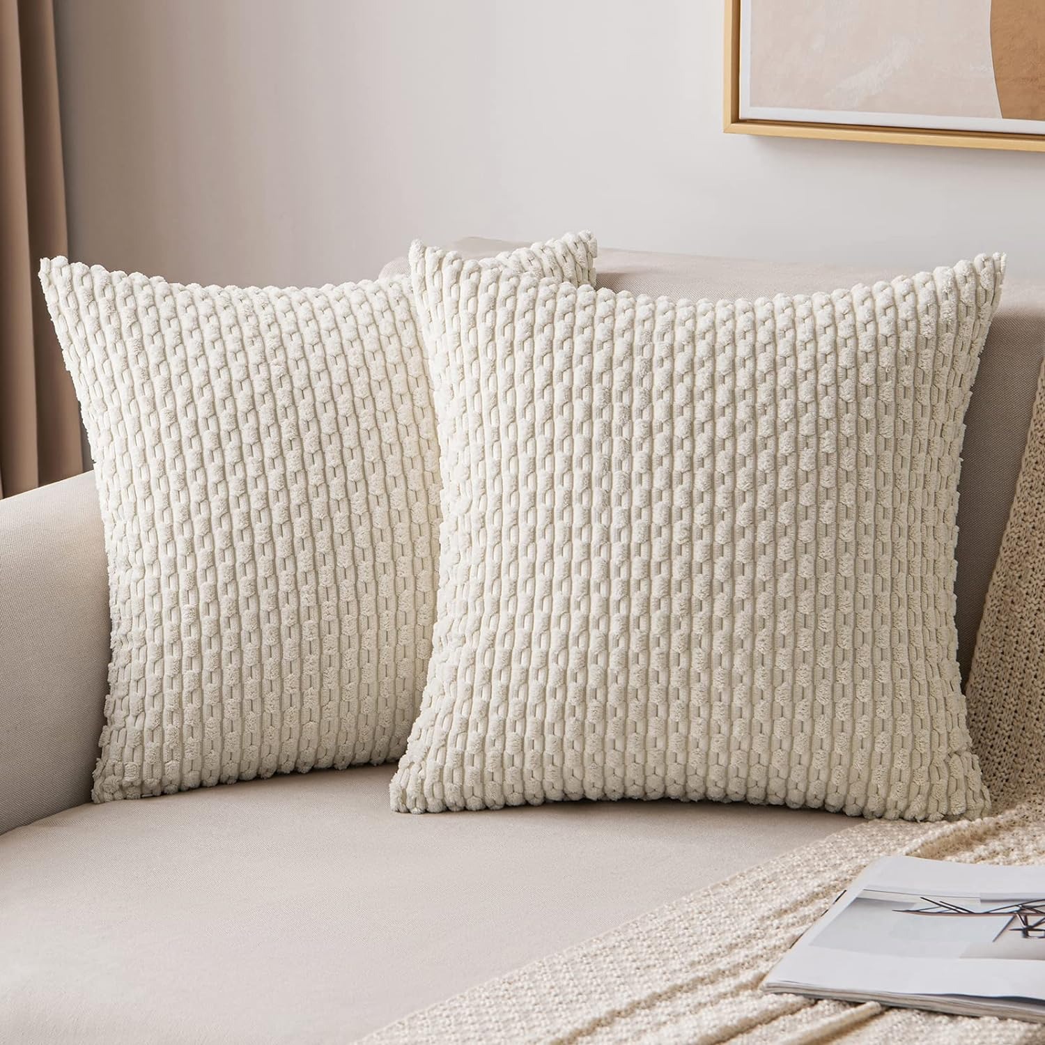 Gestreifter Überwurf-Kissenbez – Pillow Insert 18X18 Bewertung und Preis