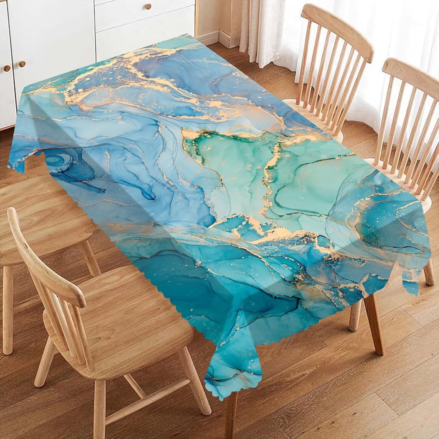 Luxuriöse Türkis-Marmor-Tischd – Home Textiles Premium Bewertung und Preis
